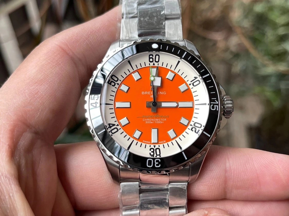 Breitling Super Ocean 44mm Orange Ceramic Ring 300m TF Factory