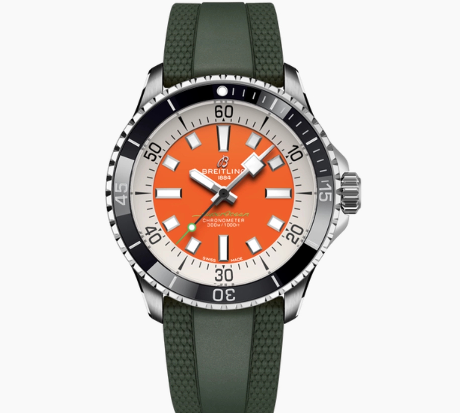 Breitling Super Ocean Series 44mm Orange Surface Ceramic Ring TF Factory Top Replica