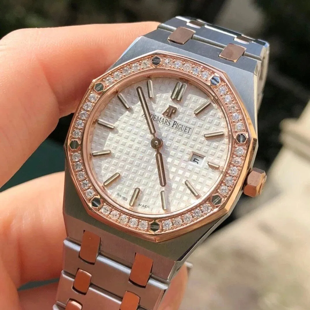 Audemars Piguet Royal Oak 67651SR 33mm Real Diamond British Women&rsquo;s Watch Super Replica
