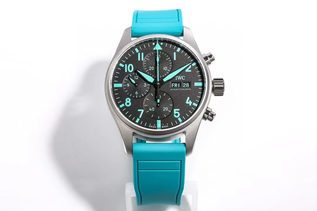 TW factory IWC 41MM pilot chronograph series IW388108 titanium watch