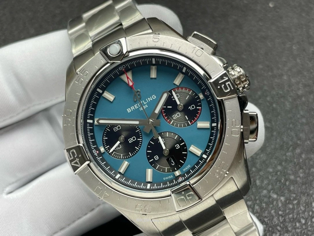 Breitling Chronograph Series 44 blue plate stainless steel BLS top replica