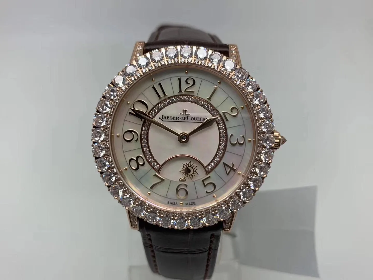 ZF Jaeger-LeCoultre Date Q3432570 36mm Mother-of-Pearl Diamond Ring Day and Night 925B Replica