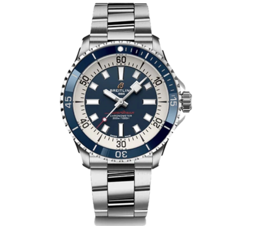 Breitling Super Ocean Series 44mm blue and white plate ceramic ring TF factory 1:1 replica